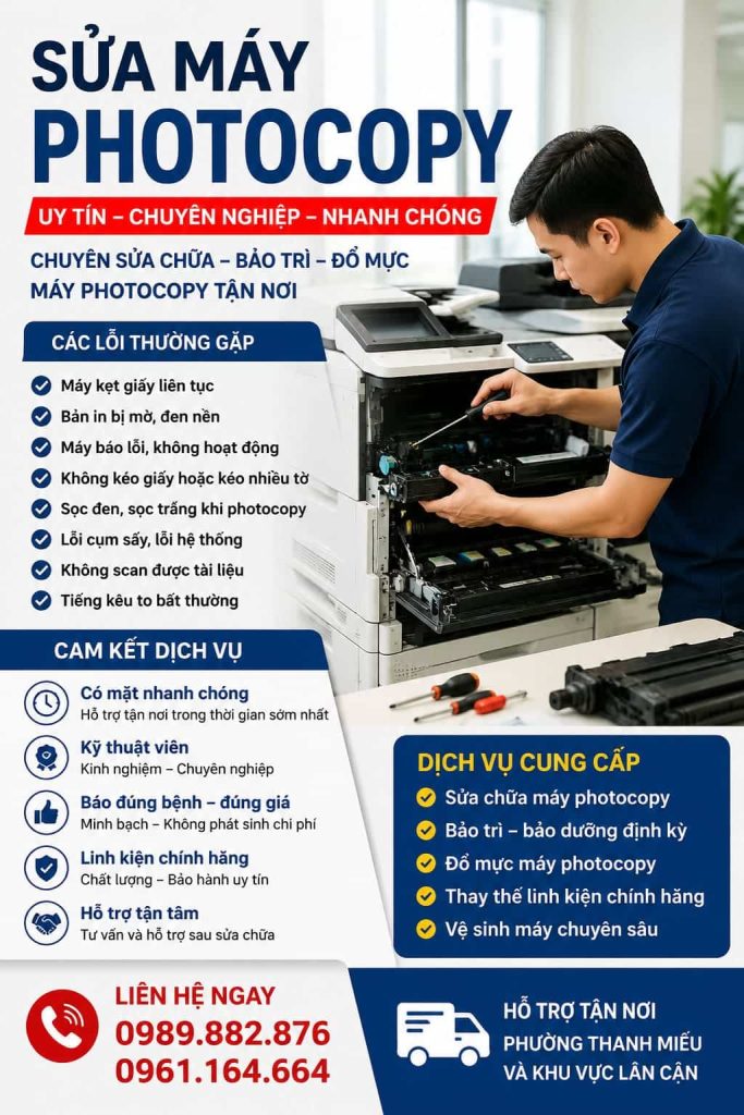 sửa máy photo tại nhà vân phú